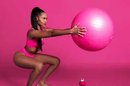 black woman excercising