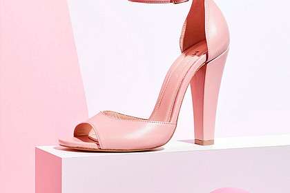 Cute heels in pink aesthetic