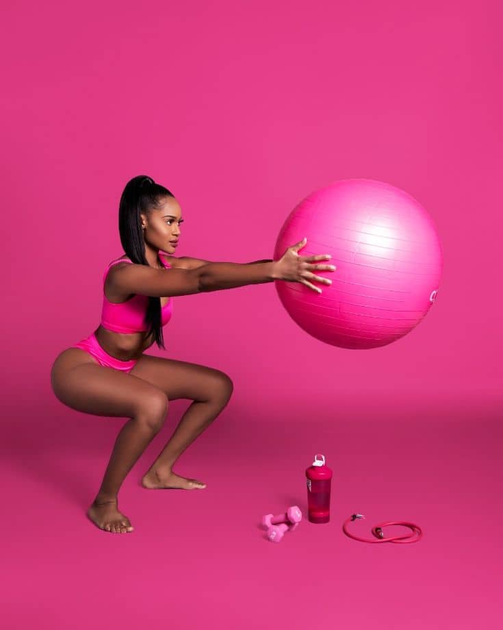 black woman excercising