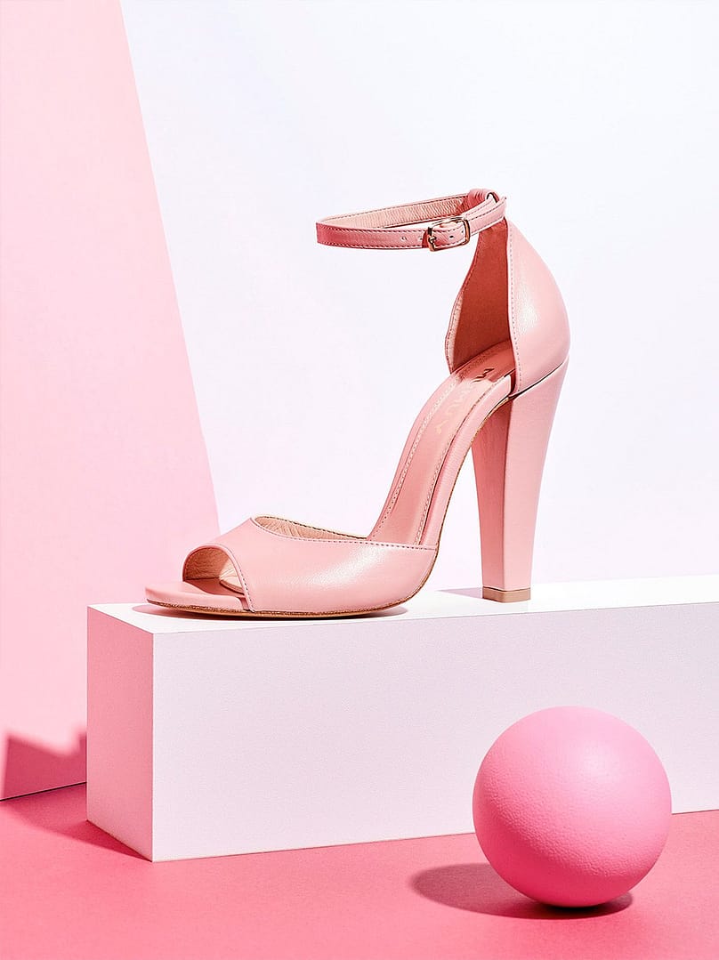 Cute heels in pink aesthetic